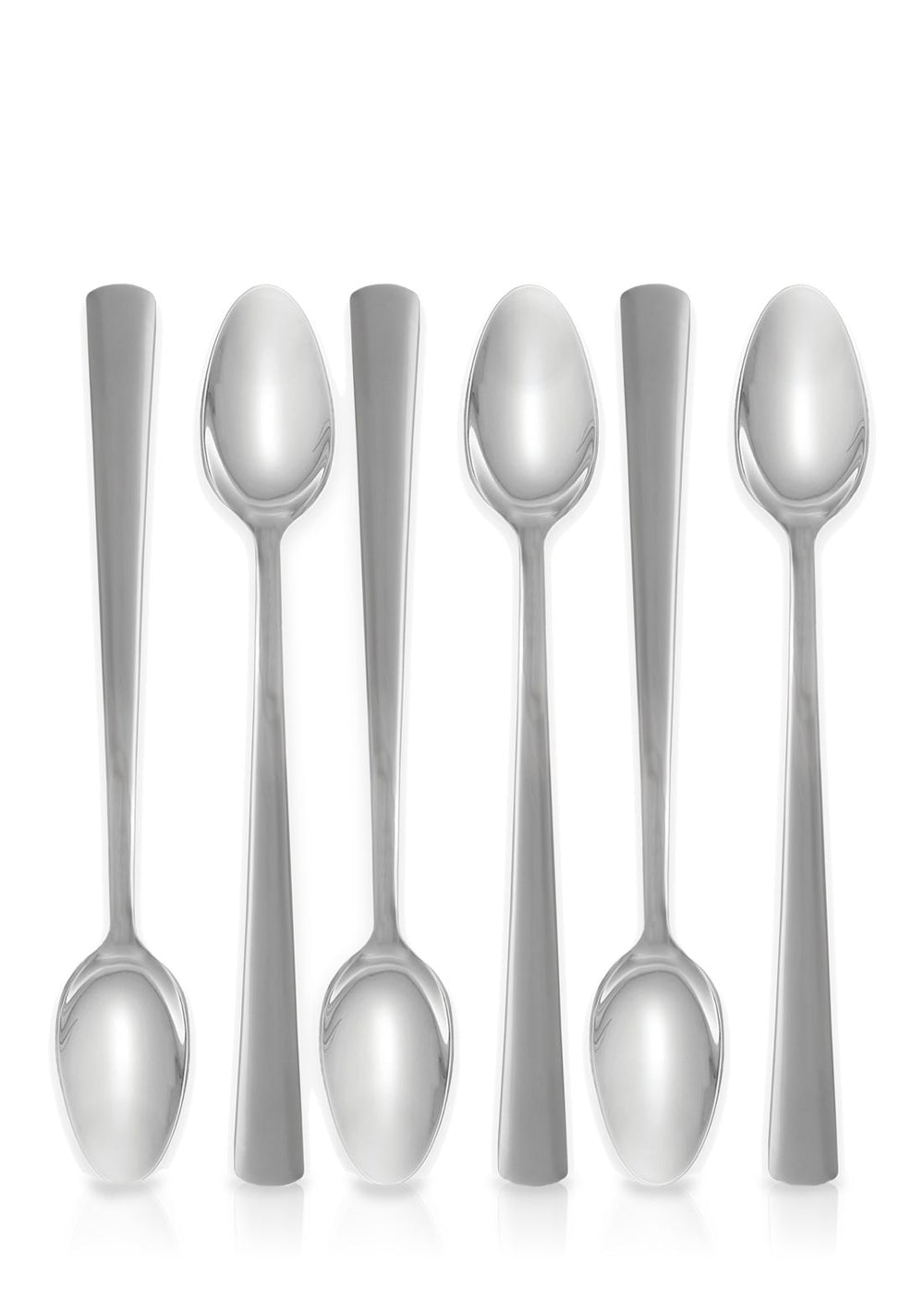 Oneida Aptitude Set of 6 Tall Drink / Iced Tea Spoons - All glossy